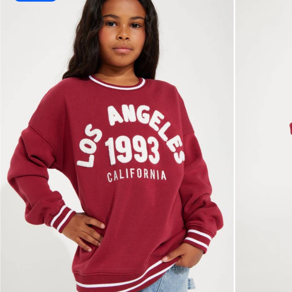 Fashion Nova Kids Burgundy Los Angeles Sweater
